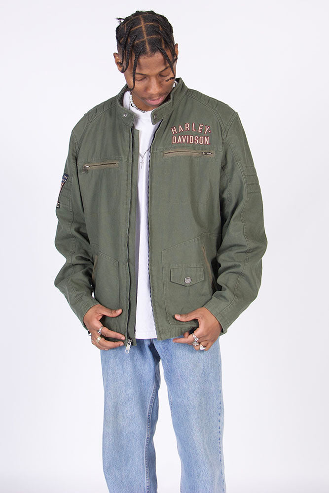 Green harley davidson jacket online
