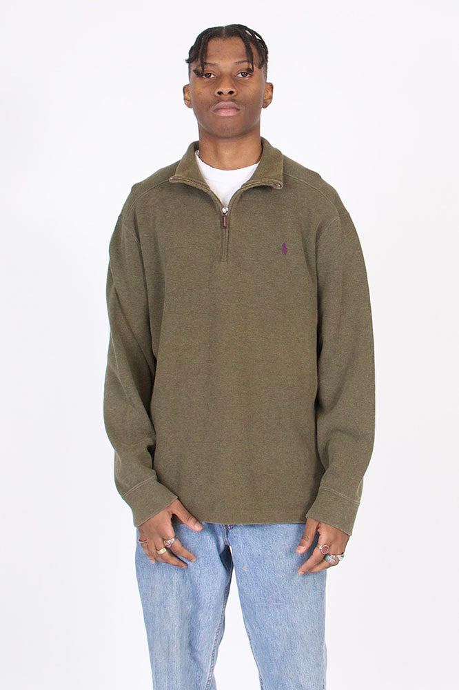 Vintage ralph lauren polo quarter zip pullove online