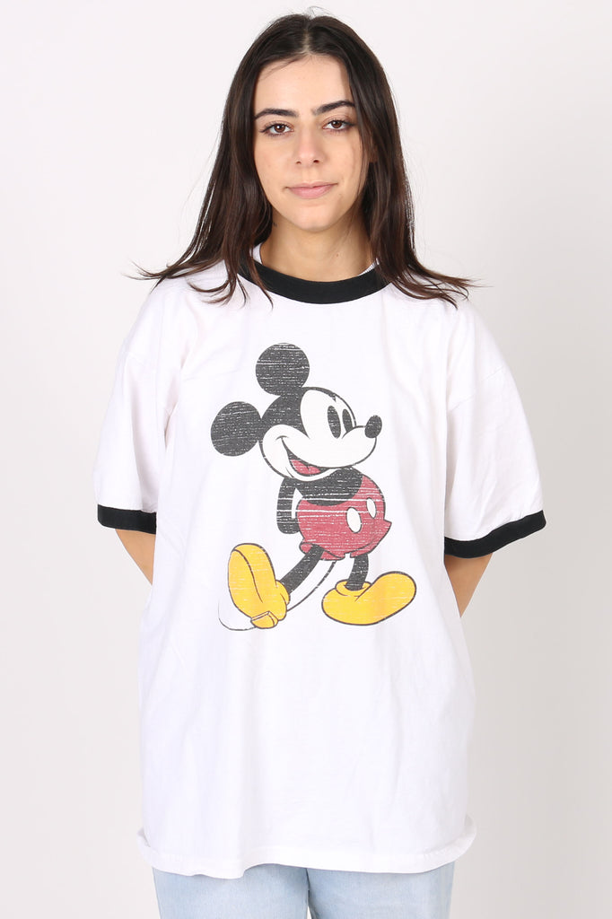 CARTOON Vintage Mickey Mouse Graphic Tee L