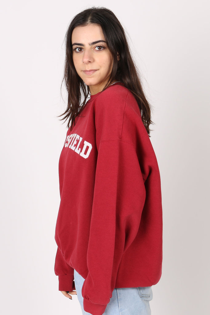 American University Vintage Mansfield University Crewneck L