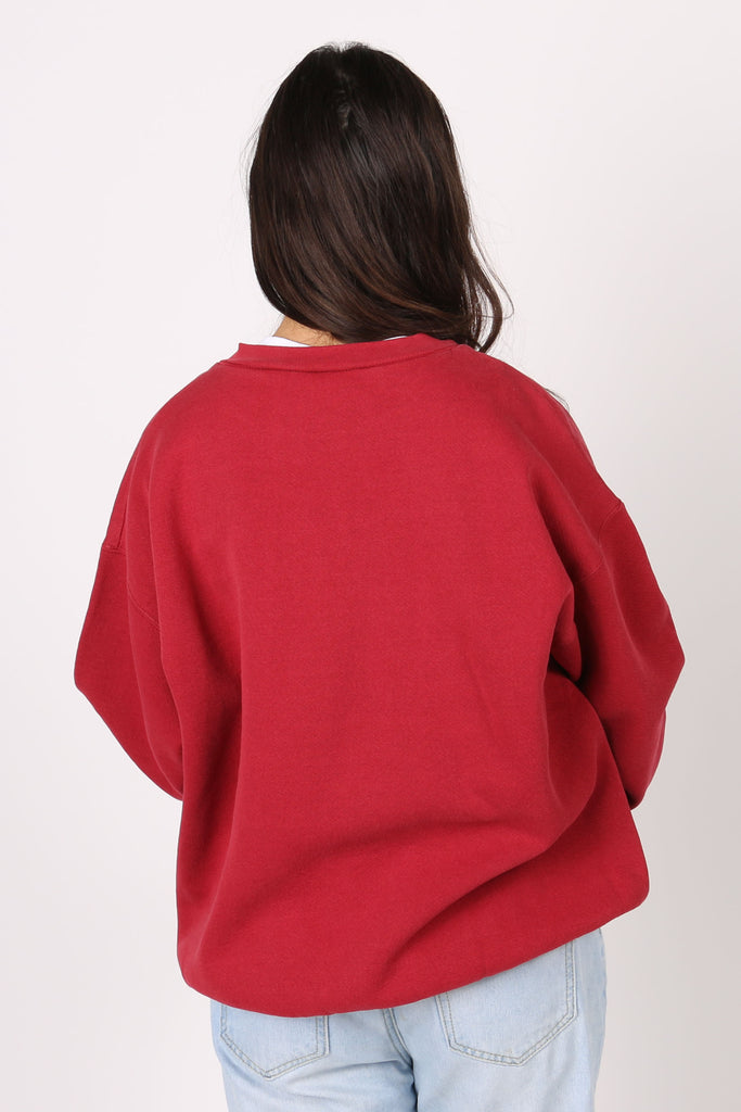 American University Vintage Mansfield University Crewneck L