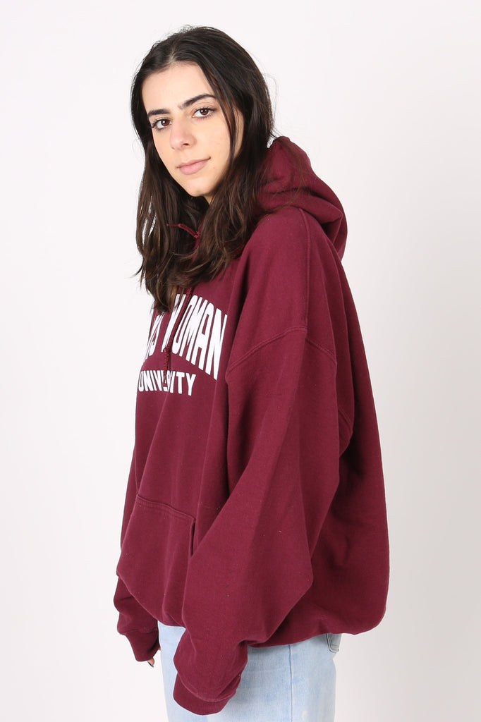 American University Vintage Texas Womans University Hoodie L