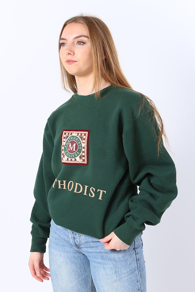 American University Vintage Methodist College Crewneck S