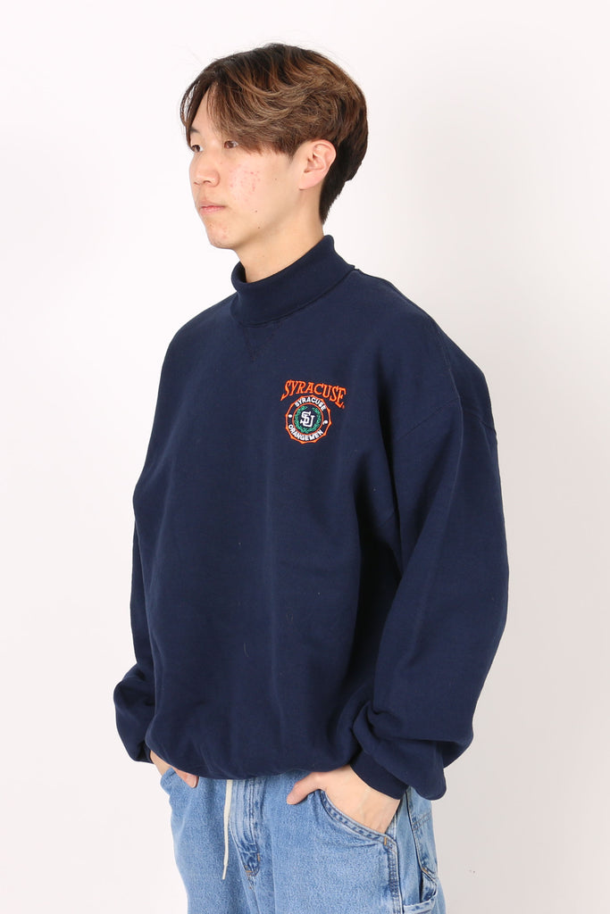 American University Vintage Syracuse University High Neck Sweatshirt L