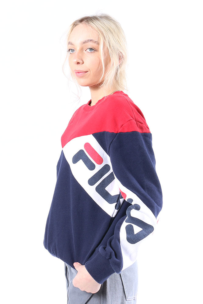 BRANDED SPORTS Vintage Fila Tri Tone Crewneck S
