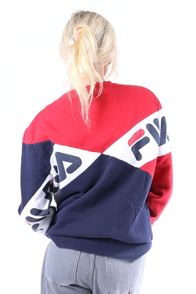 BRANDED SPORTS Vintage Fila Tri Tone Crewneck S